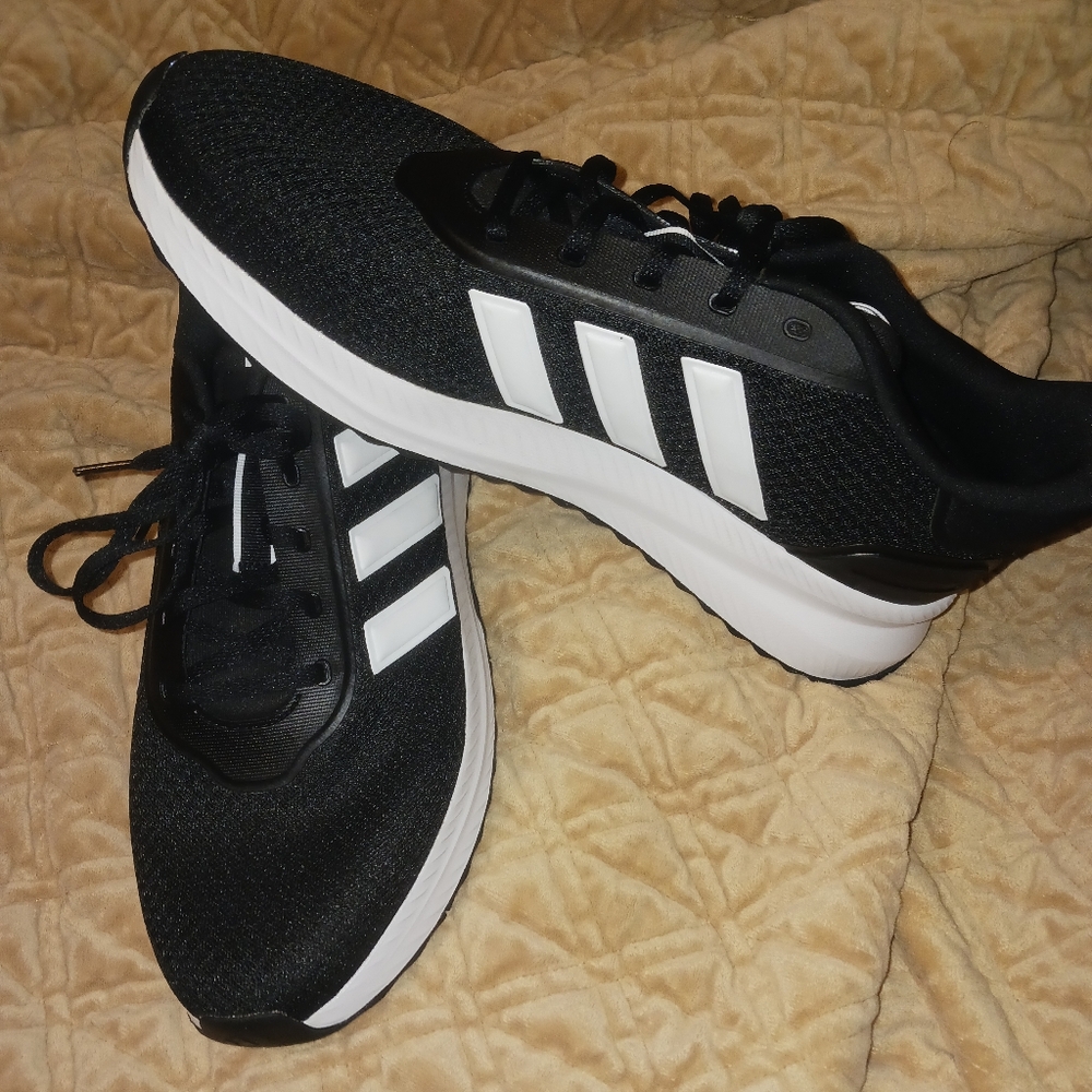 Adidas Black and White Sneakers - Picture 1 of 8